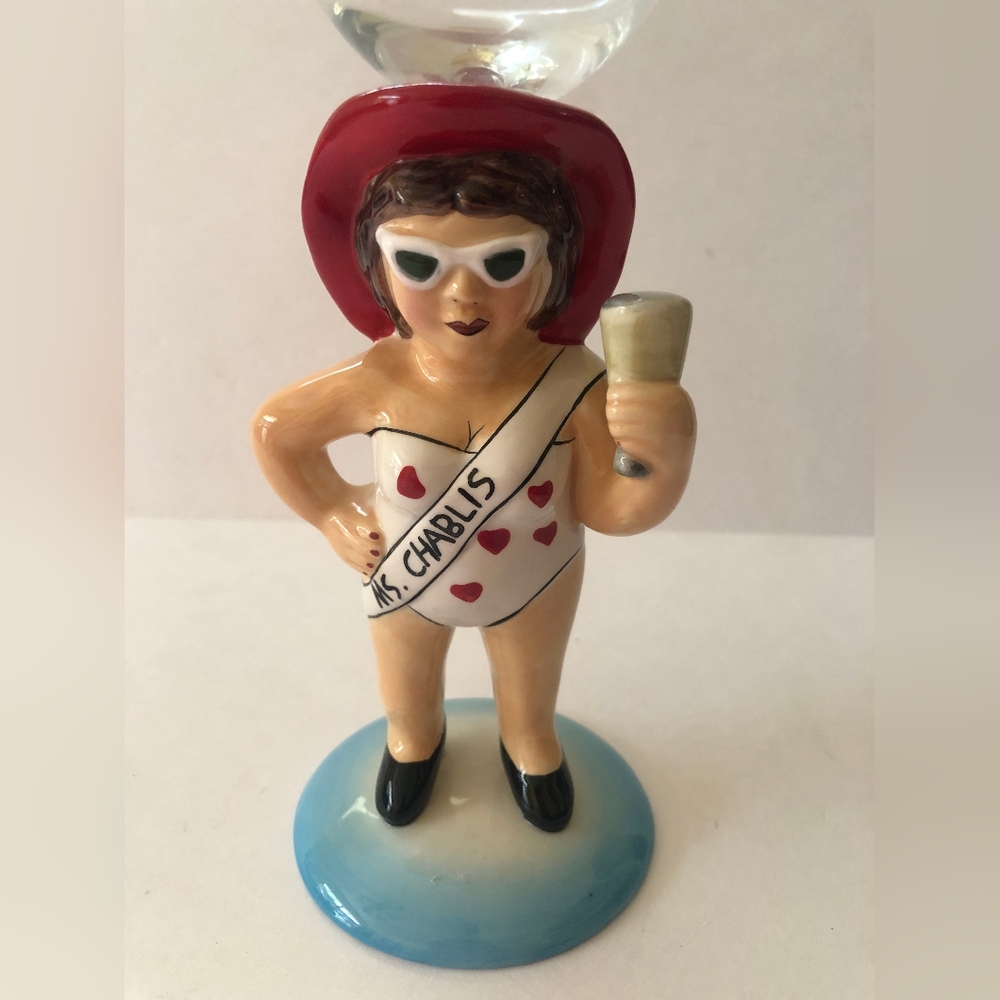 Westland Funseekers Ms Chablis #15045 Janis Joplin Collectible Wine Glass 2005